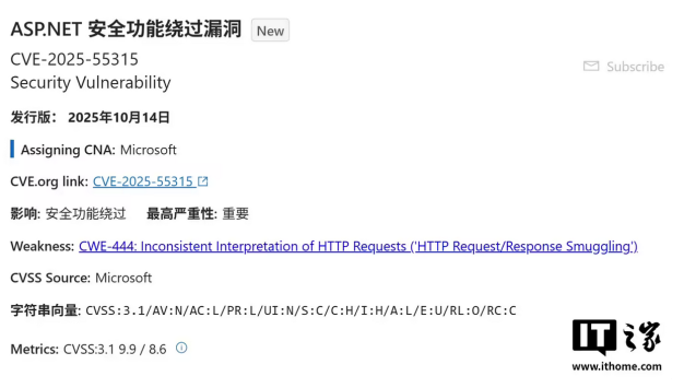 微软紧急修复“史上最严重”漏洞:ASP.NET Core 应用面临严峻安全威胁