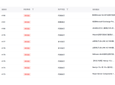 百度云防护Web应用防火墙2月更新:12大高危漏洞规则全面解读(附完整漏洞清单)