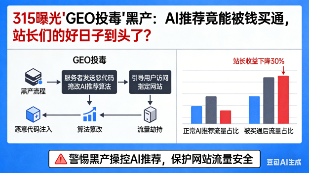 315曝光“GEO投毒”黑产：AI推荐竟能被钱买通，站长们的好日子到头了？