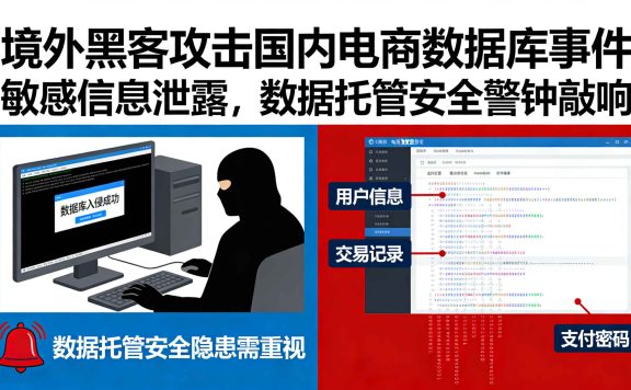 境外黑客攻击国内电商数据库：敏感信息泄露，数据托管安全警钟敲响！