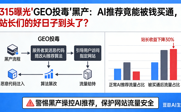 315曝光“GEO投毒”黑产：AI推荐竟能被钱买通，站长们的好日子到头了？