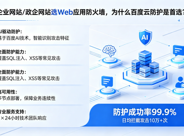 企业网站/政企网站选 Web 应用防火墙,为什么百度云防护是首选?