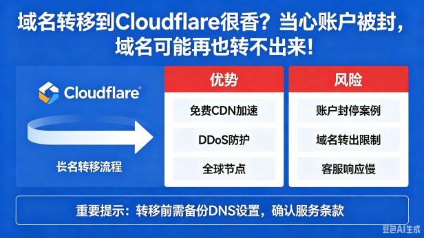 域名转移到 Cloudflare 很香?当心账户被封,域名可能再也转不出来!