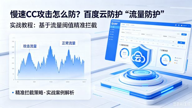 慢速CC攻击怎么防?百度云防护“流量防护”实战教程:基于流量阈值精准拦截