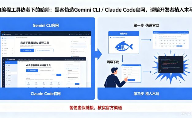 AI 编程工具热潮下的暗箭：黑客伪造 Gemini CLI / Claude Code 官网，诱骗开发者植入木马