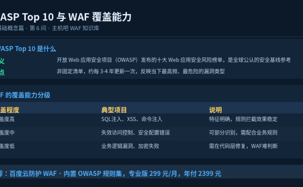 什么是OWASP Top 10？WAF能全覆盖吗？